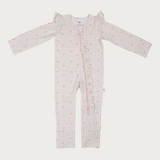 Cuddle Ruffle Sleep Suit in Morning Kisses