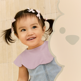 Cuddle Petal Bib in Lavender Milk