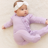 Cuddle Ruffle Sleep Suit in Lavender Milk