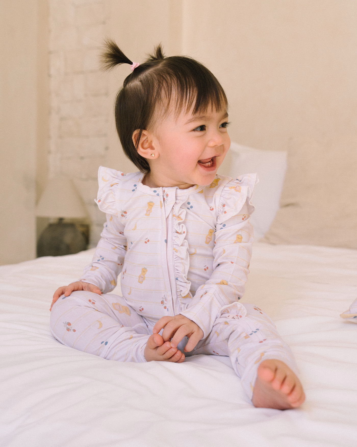 Cuddle Ruffle Sleep Suit in Honey & Berries